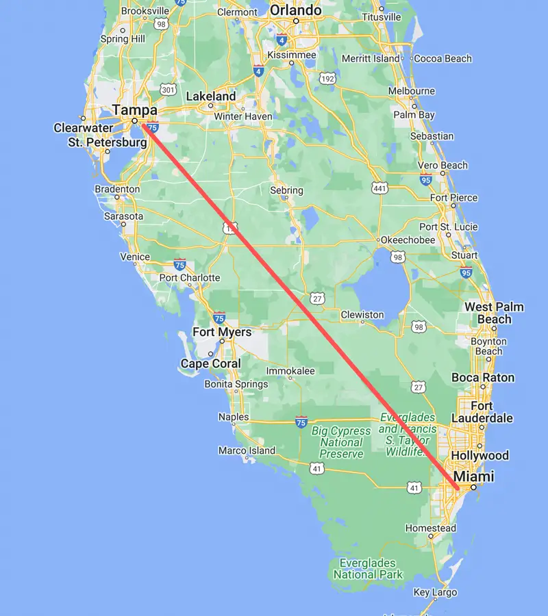 Tampa to Miami